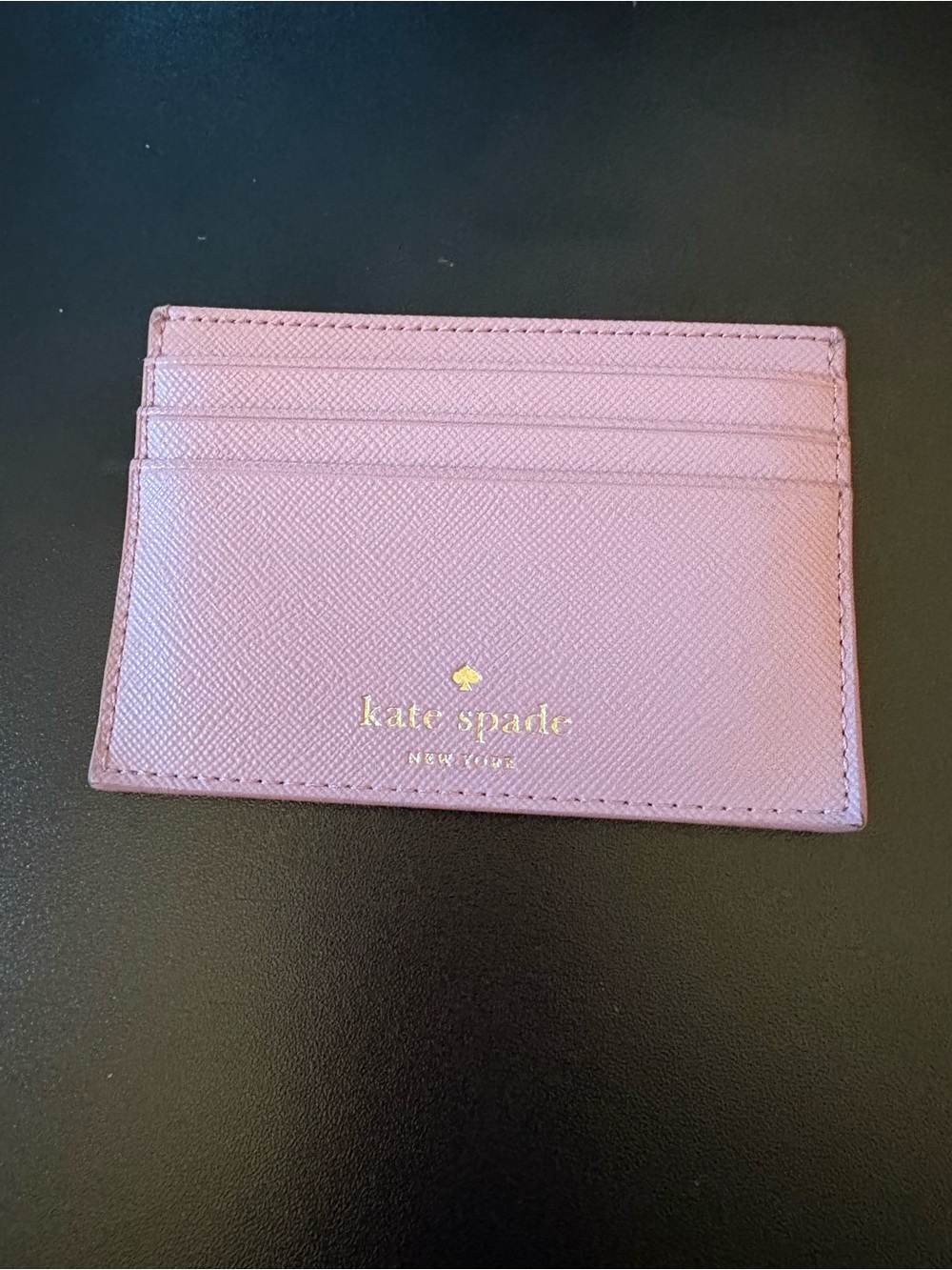 Kate Spade Rose Pink/Glitter Leather Card Holder